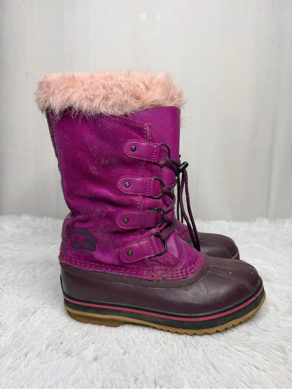 SOREL / pink purple Joan of Arctic lace up winter snow boots / 3